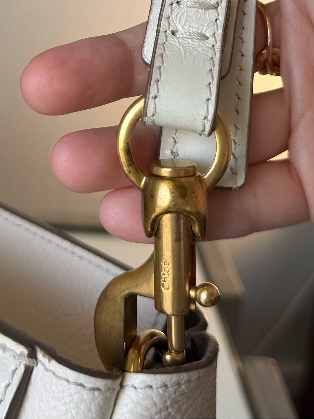 Chloe Marcie Baguette Leather Cross-Body Bag - Picture 14 of 16